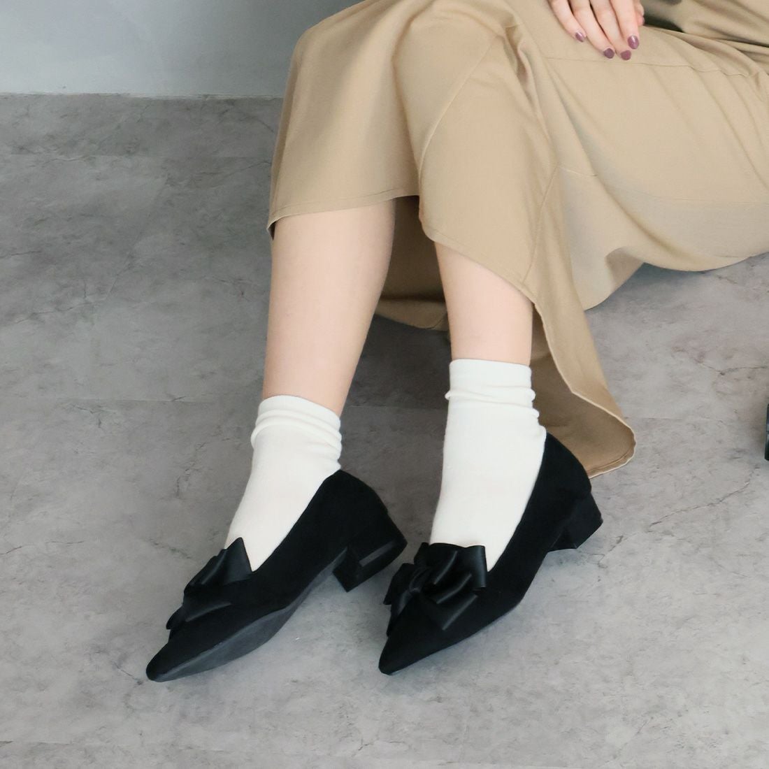 2026年春再販】ポインテッドトゥ7cmキレイめパンプスポインテッドトゥ