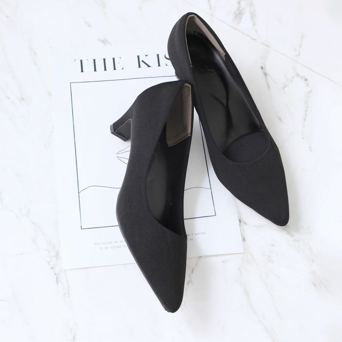 履き心地やみつき感激】ポインテッドトゥ5cmプレートヒール感激