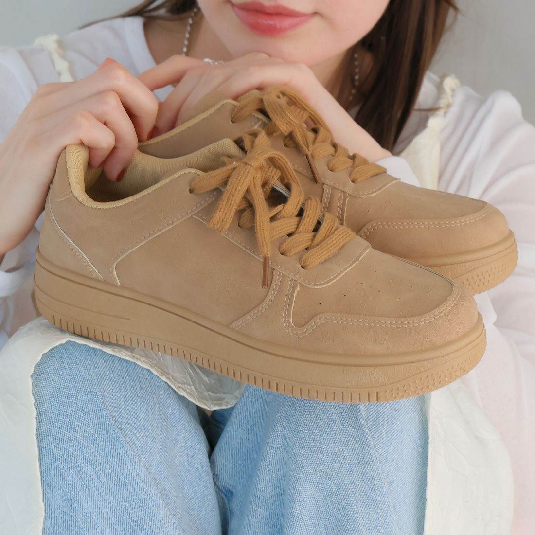 2026年春再販】【メンズレディース】ローテクレースアップスニーカー