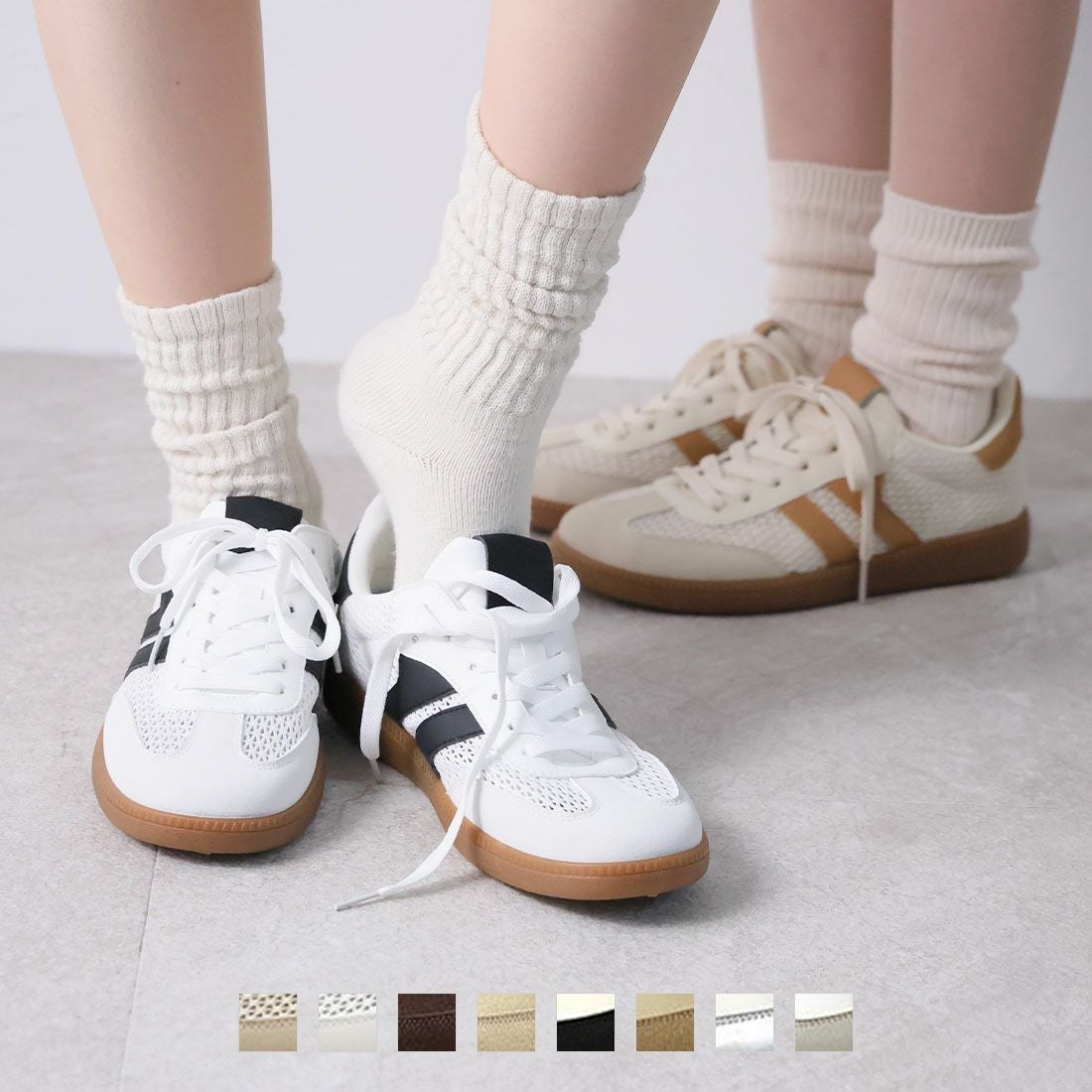 2026年春新色追加】【メンズレディース】ローテク異素材レースアップ