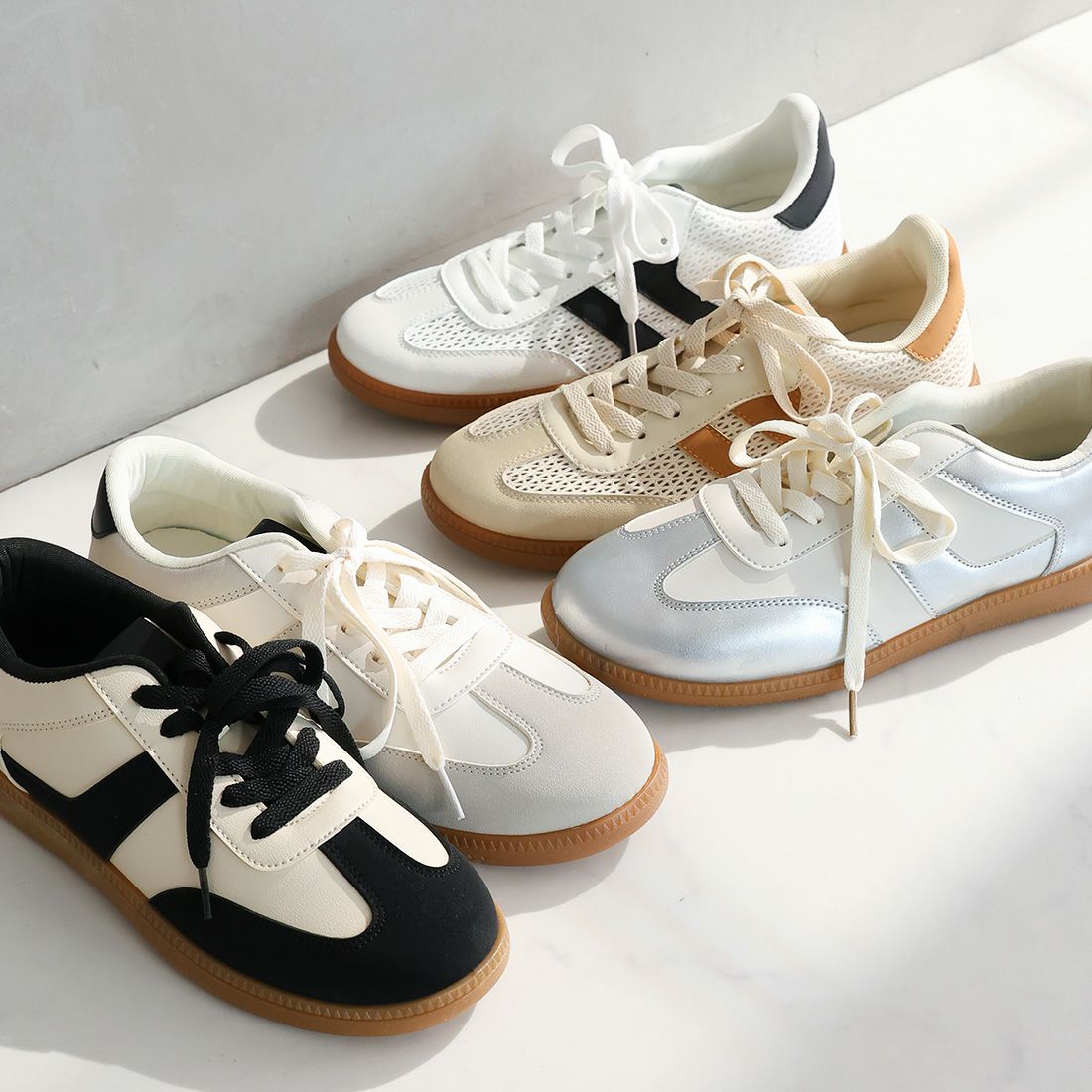 2026年春新色追加】【メンズレディース】ローテク異素材レースアップ