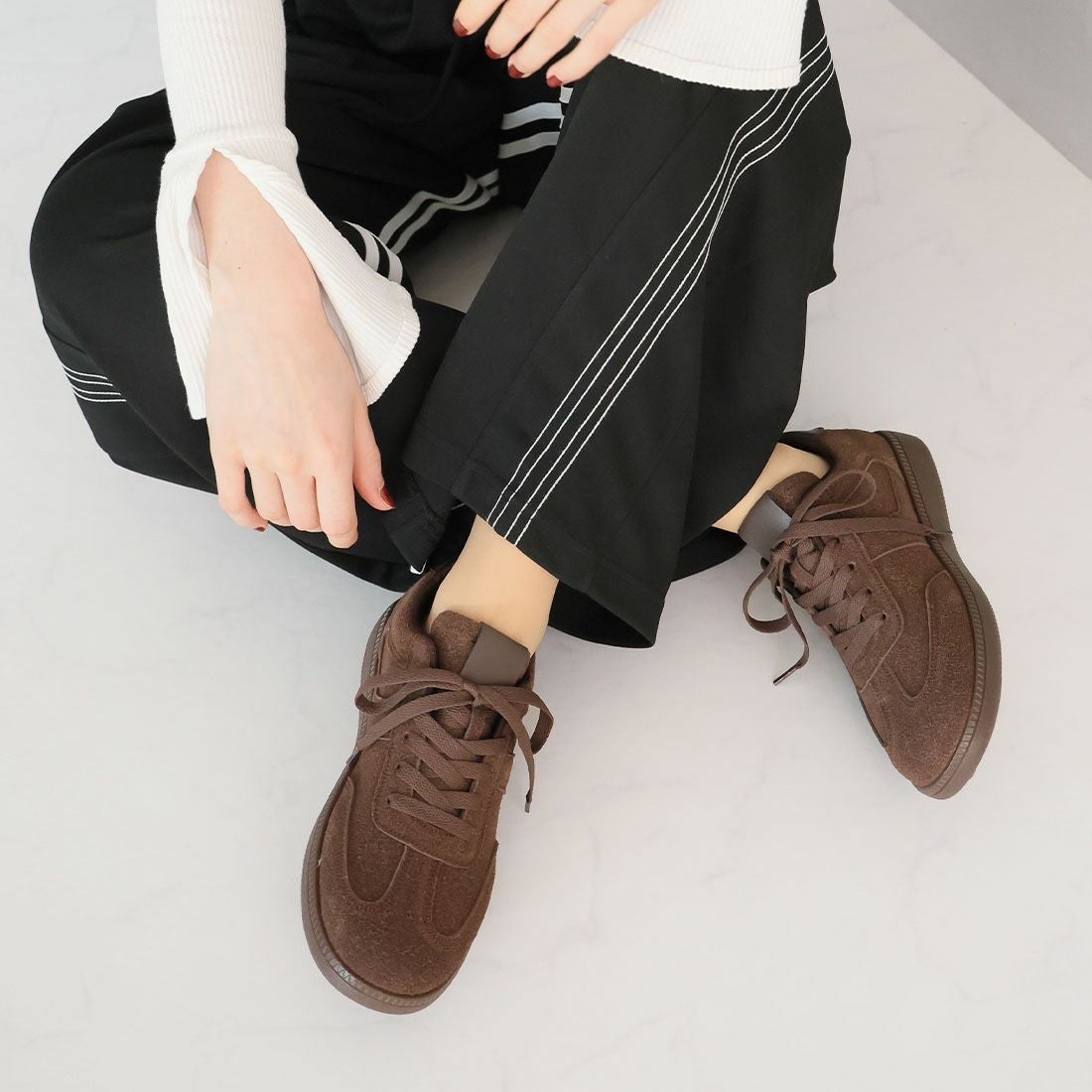 2026年春新色追加】【メンズレディース】ローテク異素材レースアップ