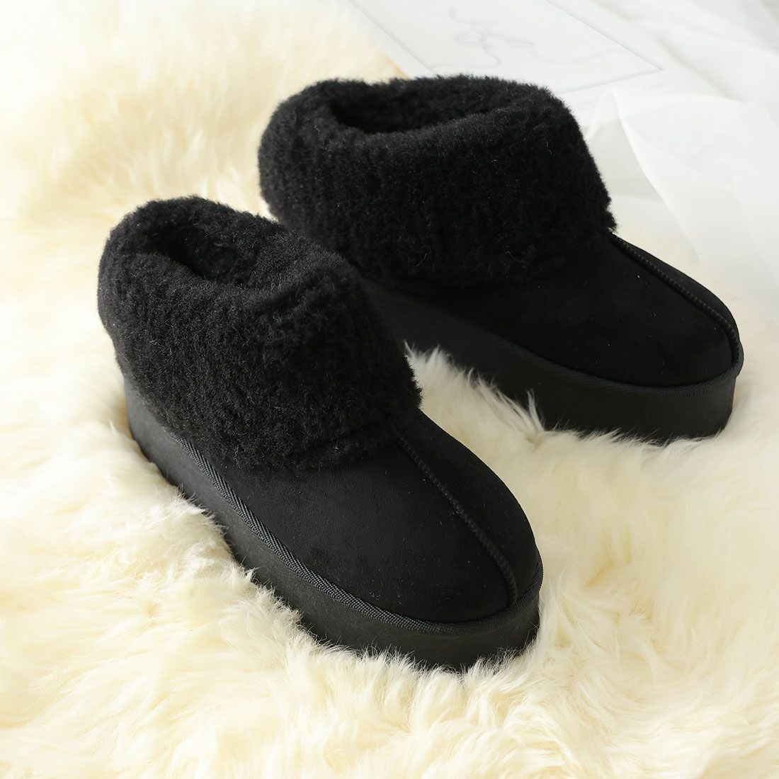 2025年新色追加】厚底サボムートンブーツ ｜靴・レディースシューズの