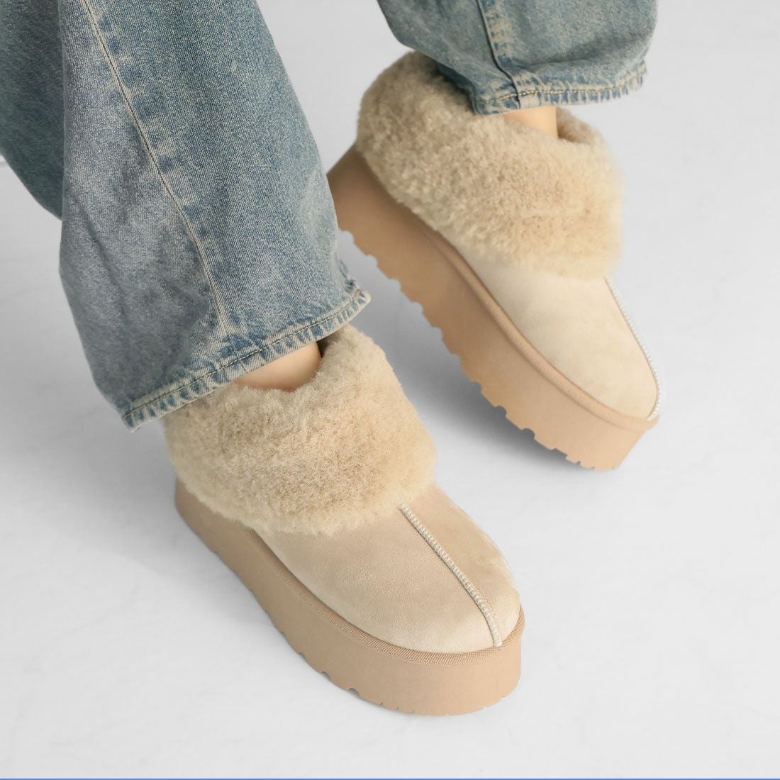 2025年新色追加】厚底サボムートンブーツ ｜靴・レディースシューズの