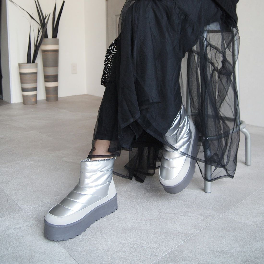 厚底防寒スノーブーツ ｜靴・レディースシューズの通販ならVIVIAN