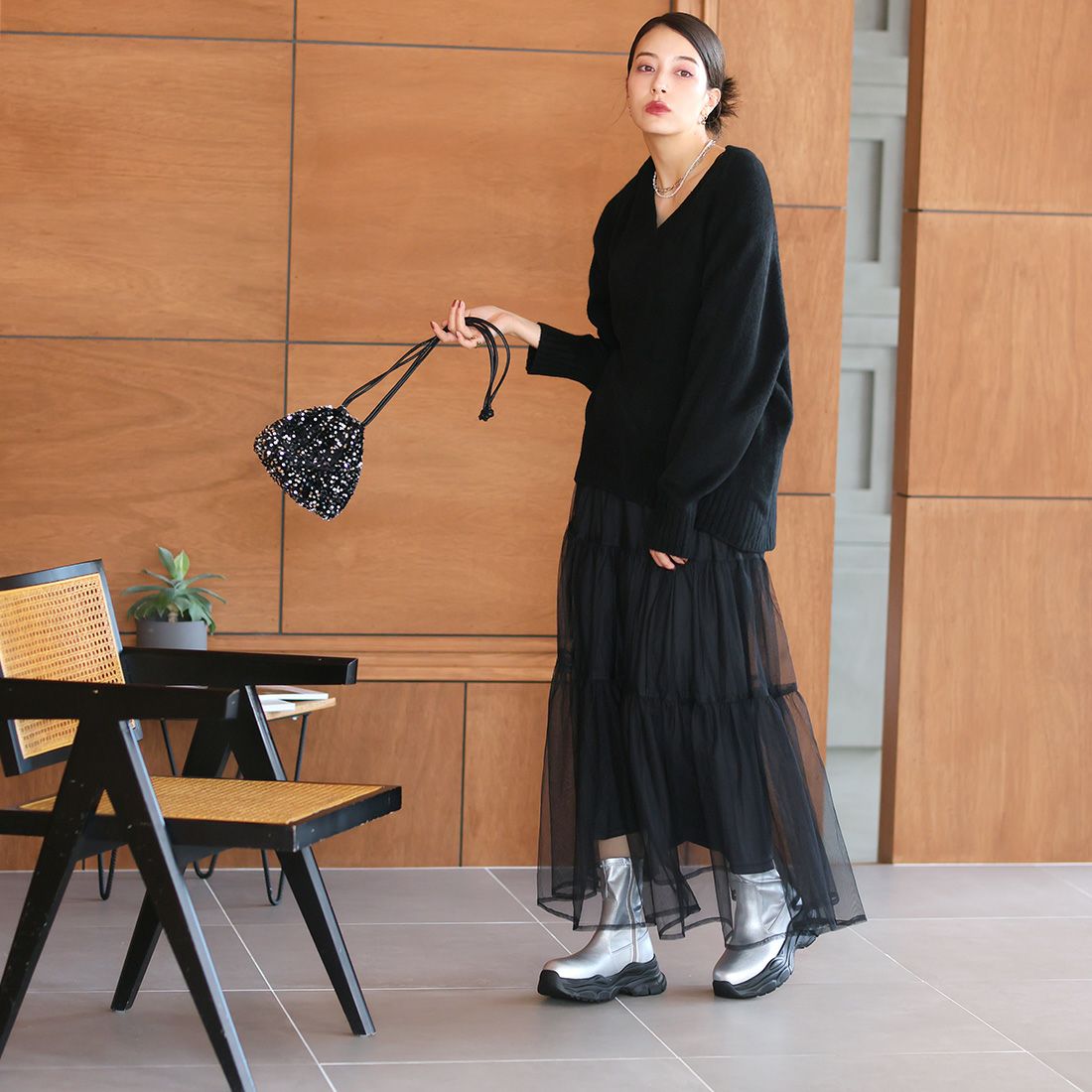 厚底ストレッチスニーカーショートブーツ ｜靴・レディースシューズの