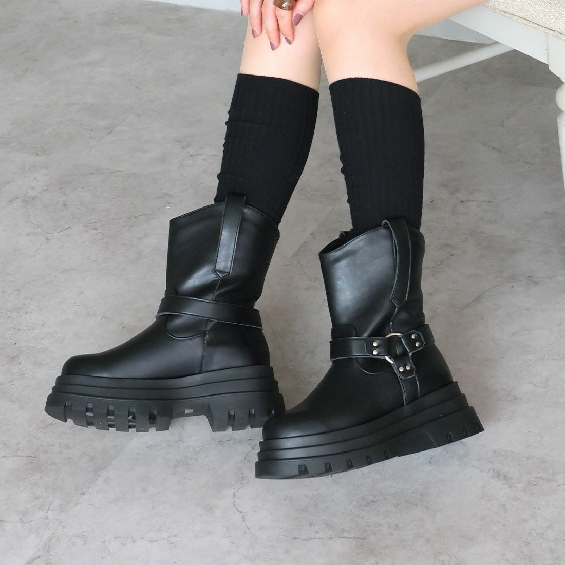 公式ストア/ZOZO限定】厚底リングハーネスエンジニアブーツ ｜靴