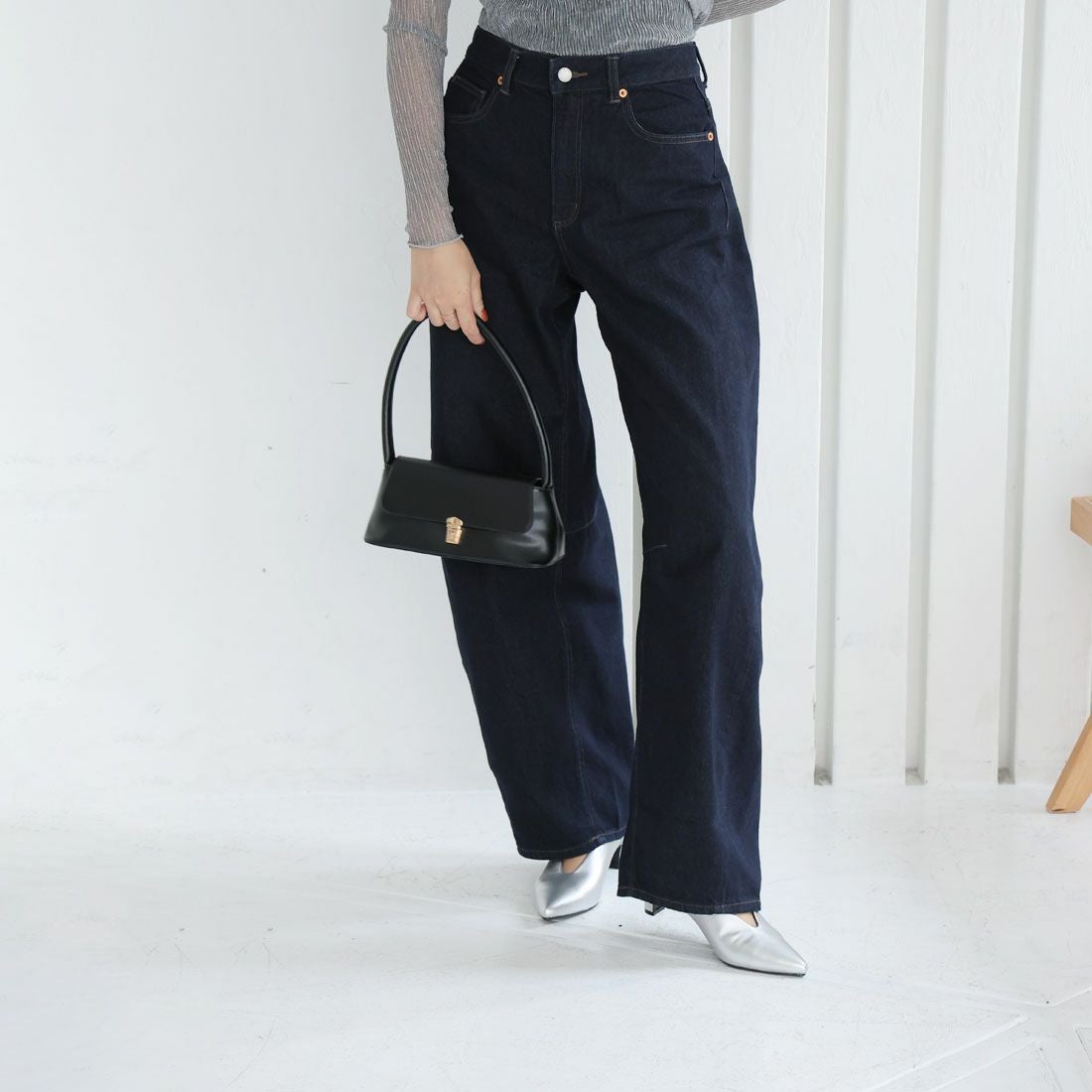 履き心地やみつき感激】ポインテッドトゥスリットストラップ5cm