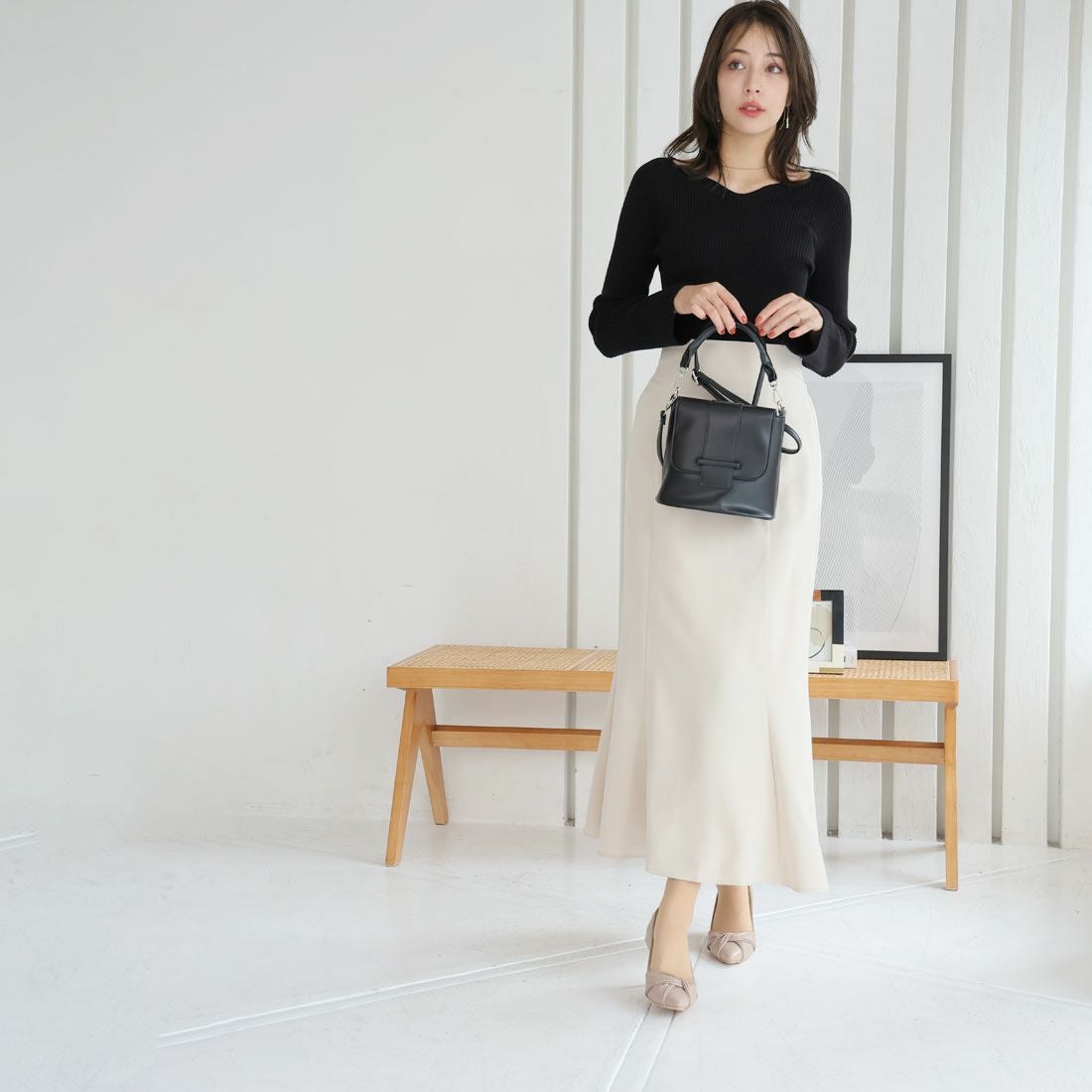 履き心地やみつき感激】ポインテッドトゥターバンリボン7cmヒール感激