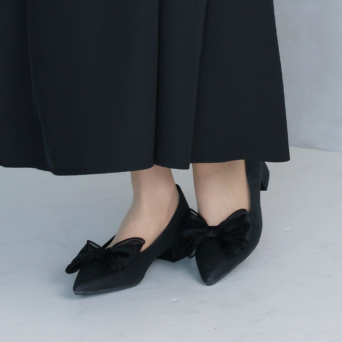 キラキラグリッターリボンパンプス ｜靴・レディースシューズの通販