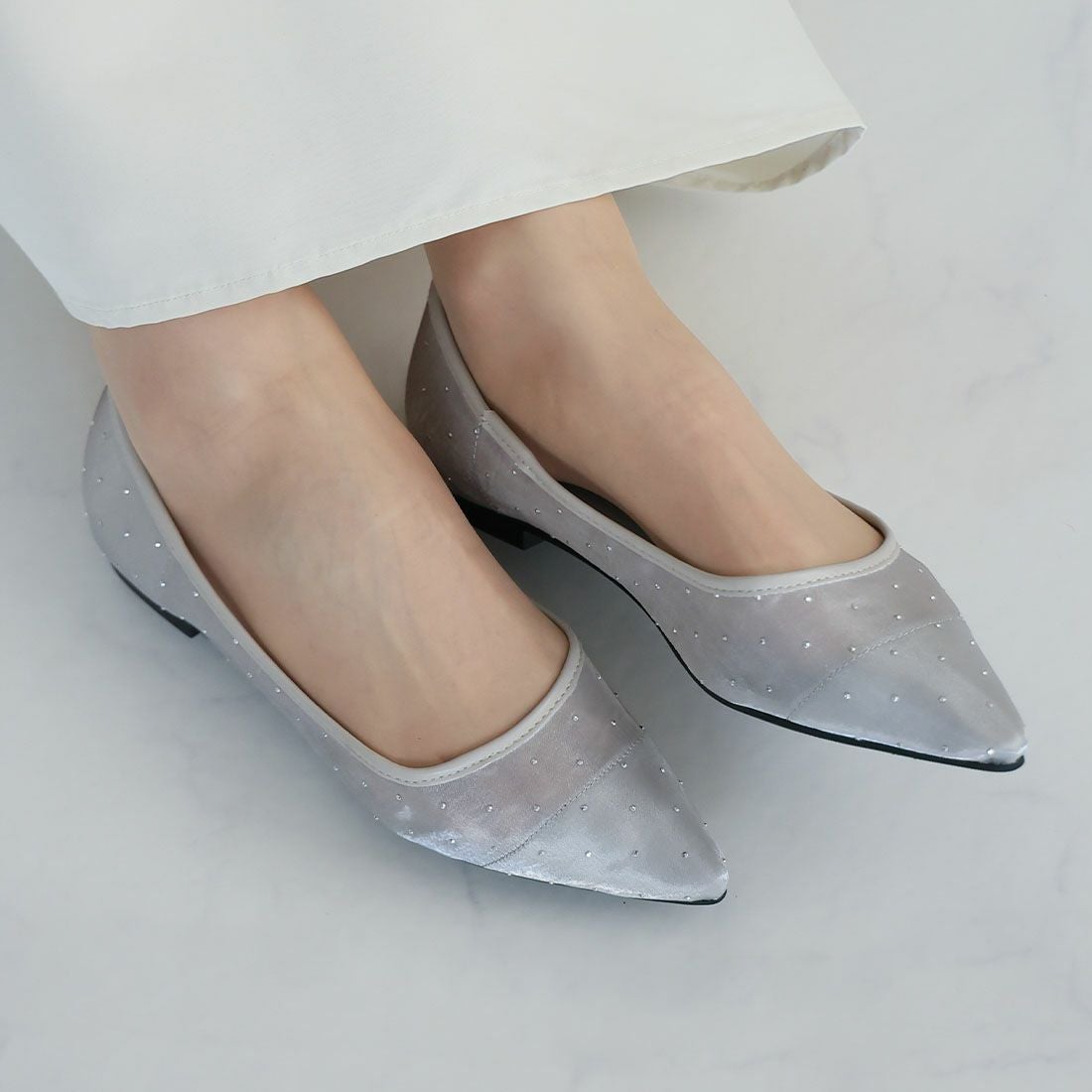 シアーチュールフラットパンプス ｜靴・レディースシューズの通販なら