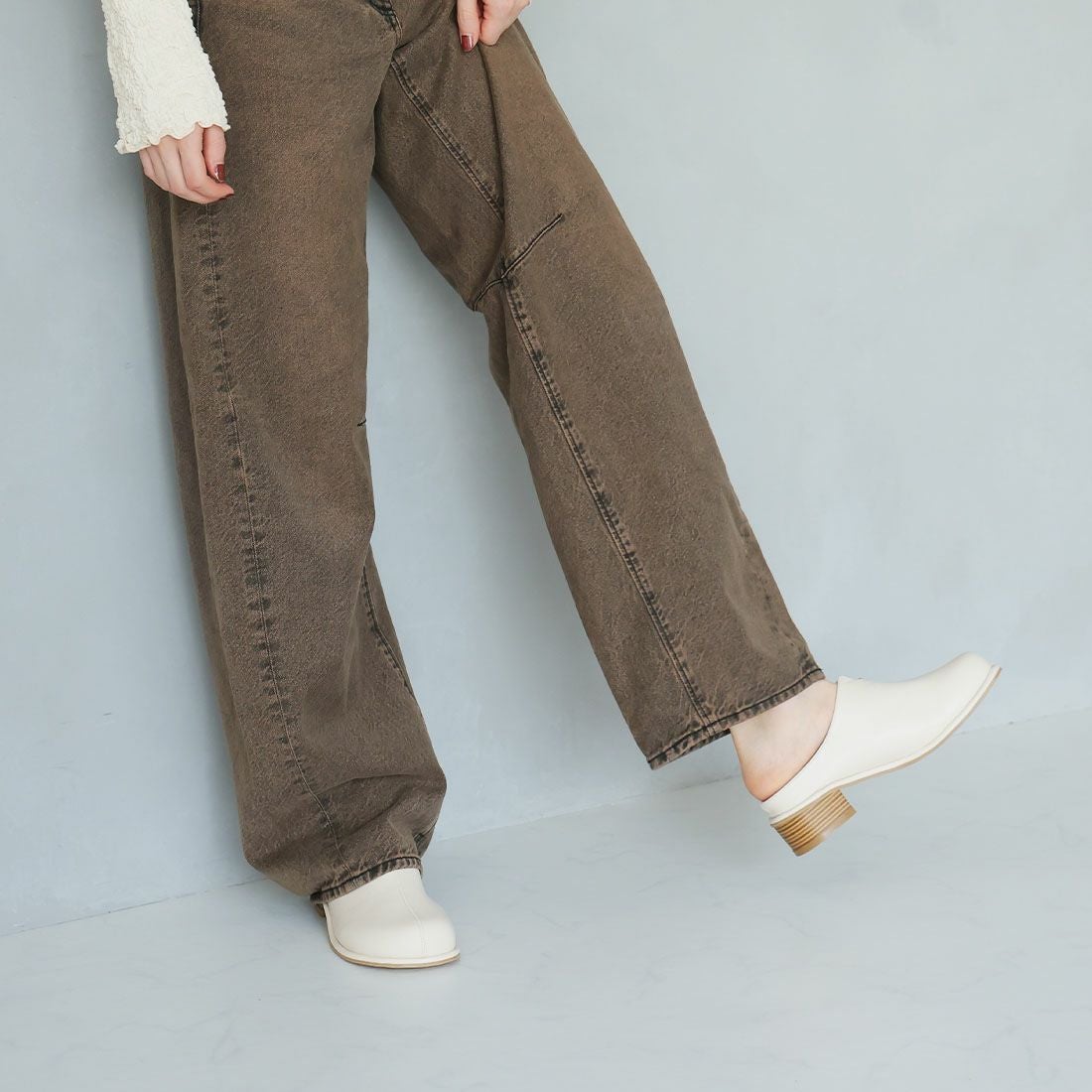 スリットデザインサボサンダル ｜靴・レディースシューズの通販なら