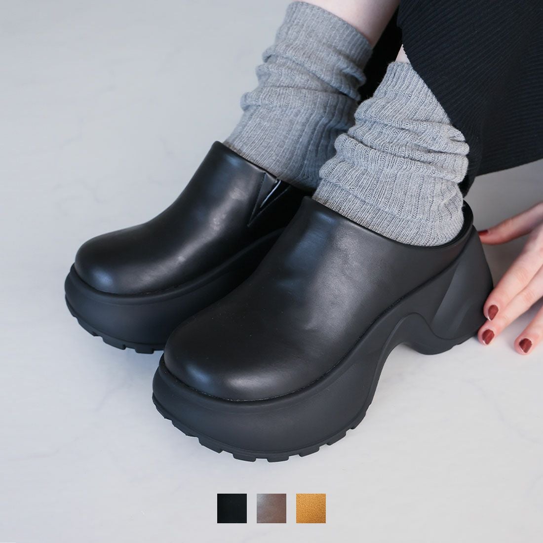 厚底スリッポンサボサンダル ｜靴・レディースシューズの通販なら