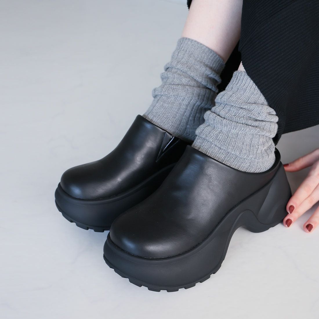 厚底スリッポンサボサンダル ｜靴・レディースシューズの通販なら