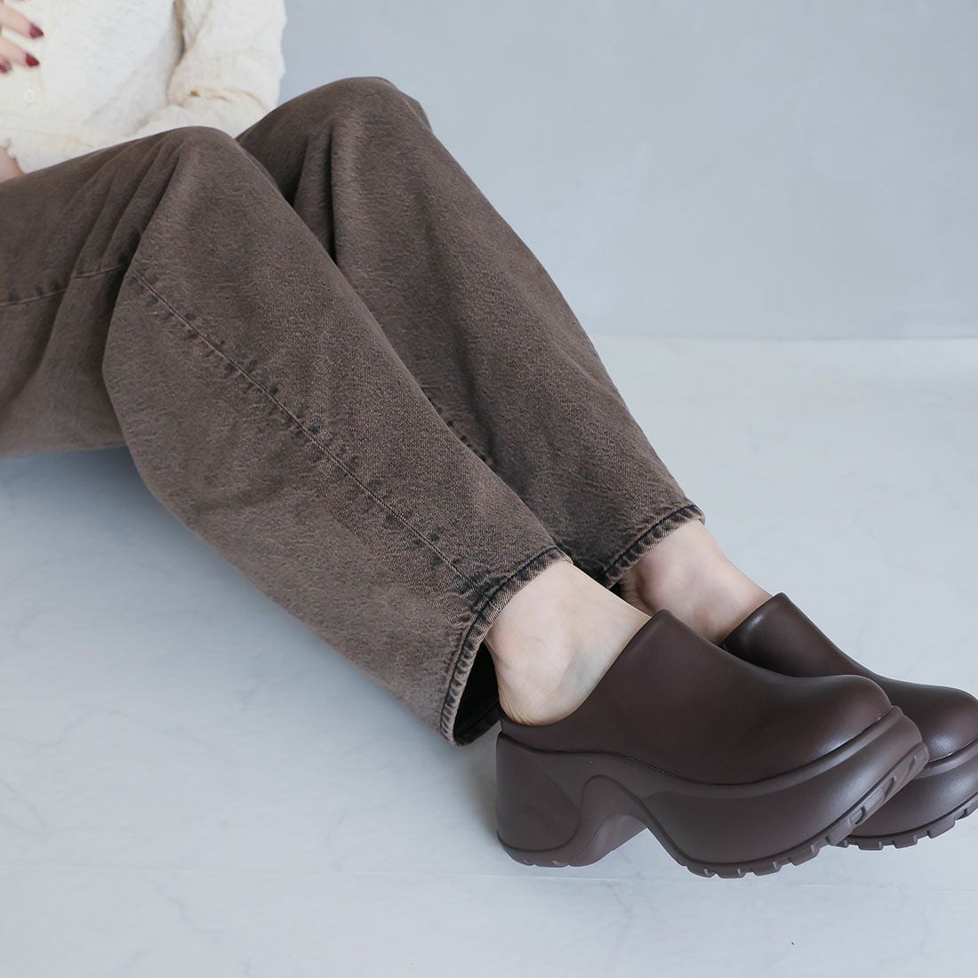 厚底スリッポンサボサンダル ｜靴・レディースシューズの通販なら