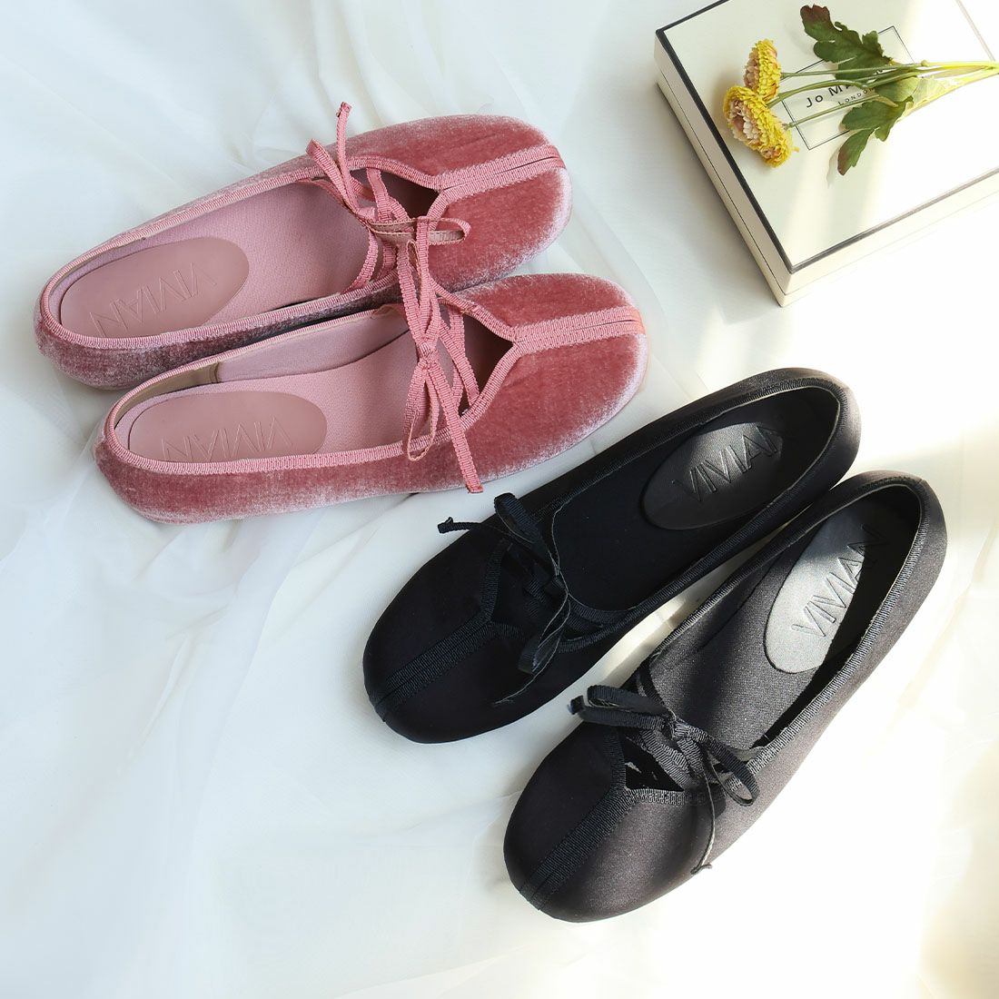 公式ストア/ZOZO限定】レースアップリボンバレエシューズ ｜靴