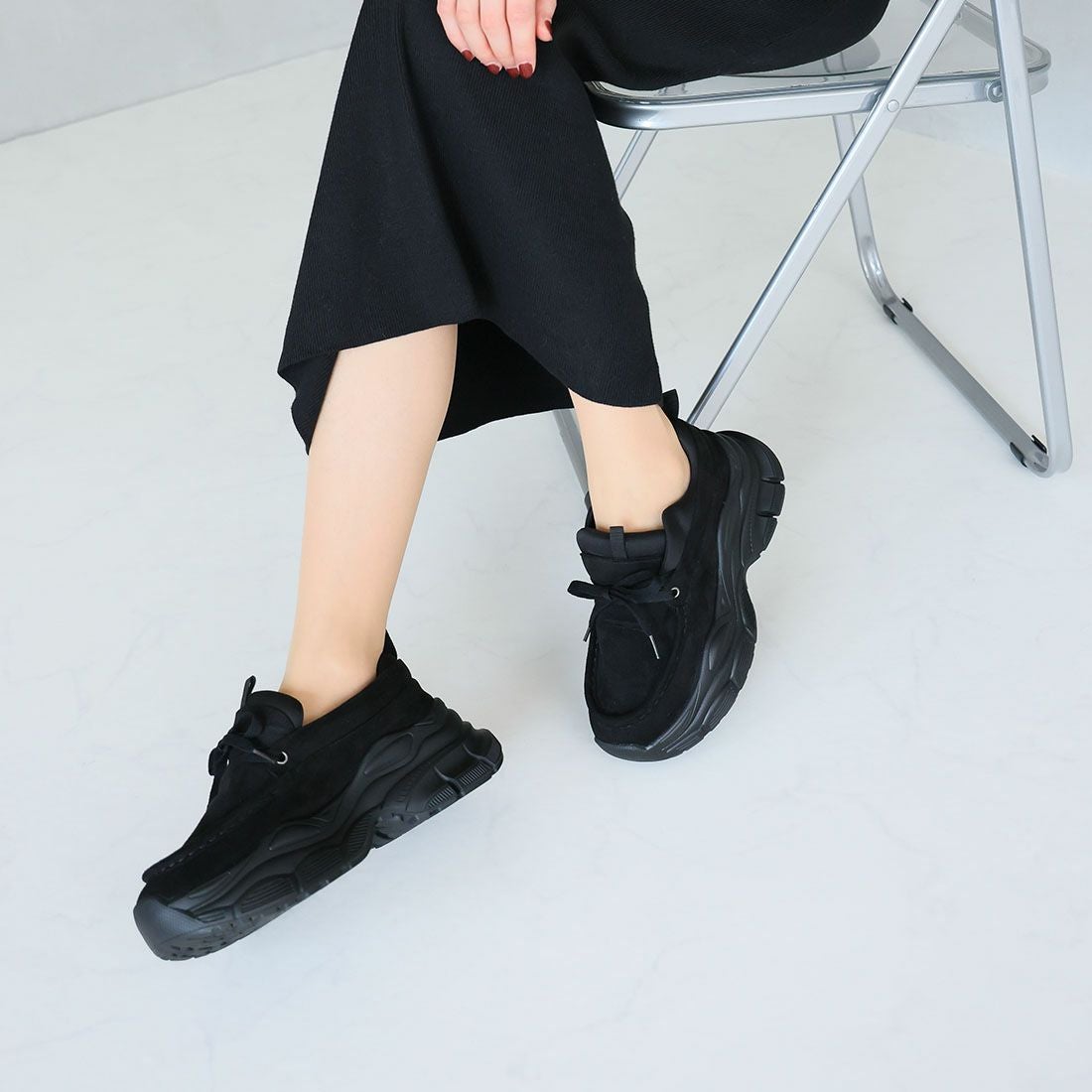 公式ストア/ZOZO限定】厚底レースアップモカシンスニーカー ｜靴