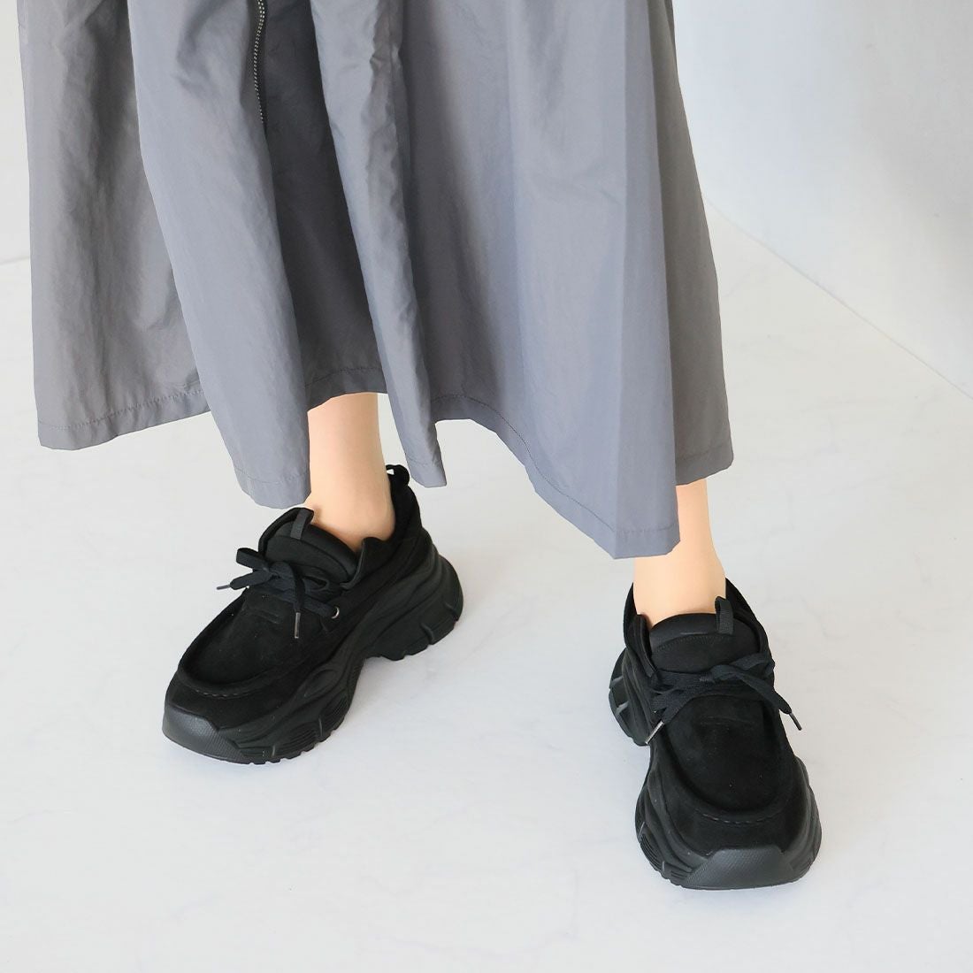 公式ストア/ZOZO限定】厚底レースアップモカシンスニーカー ｜靴