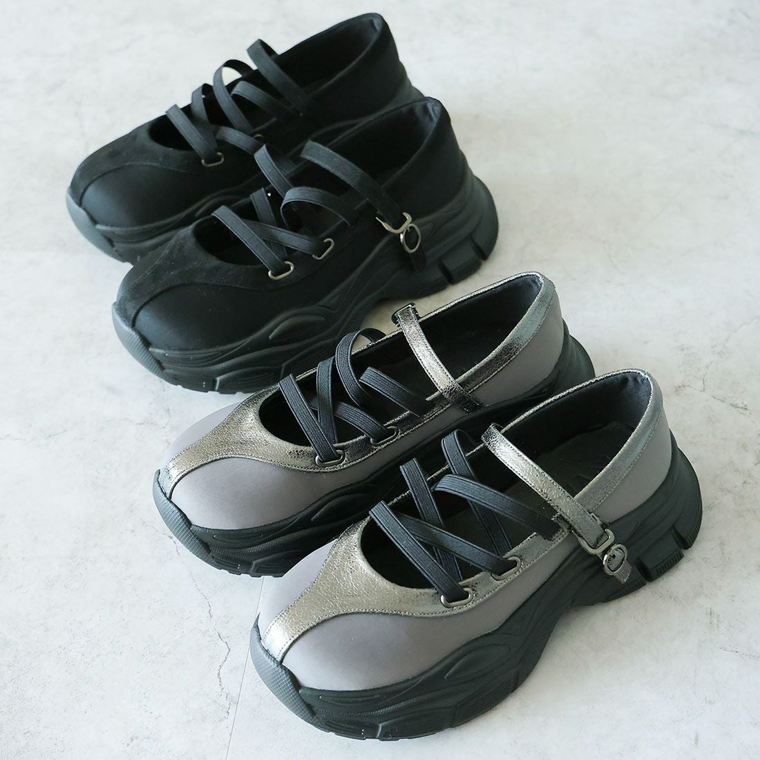 公式ストア/ZOZO限定】厚底レースアップメリージェーンスニーカー ｜靴