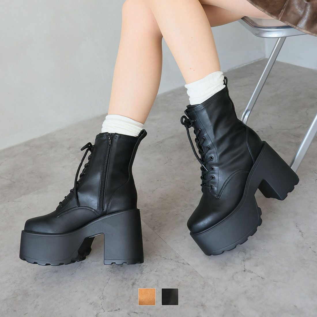 公式ストア/ZOZO限定】厚底プラットフォームチャンキーヒールレース