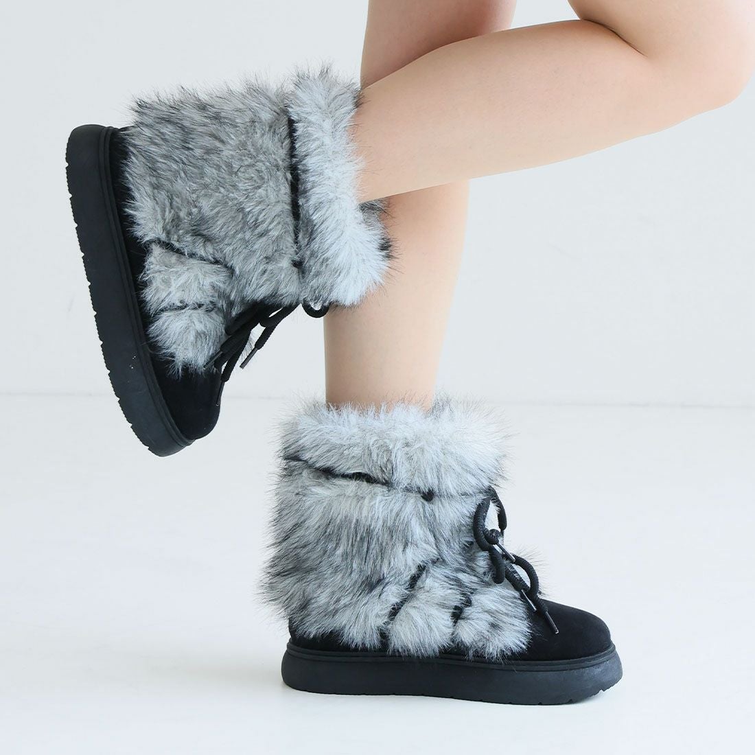 公式ストア/ZOZO限定】もふぽかボリュームファー厚底ムートンブーツ
