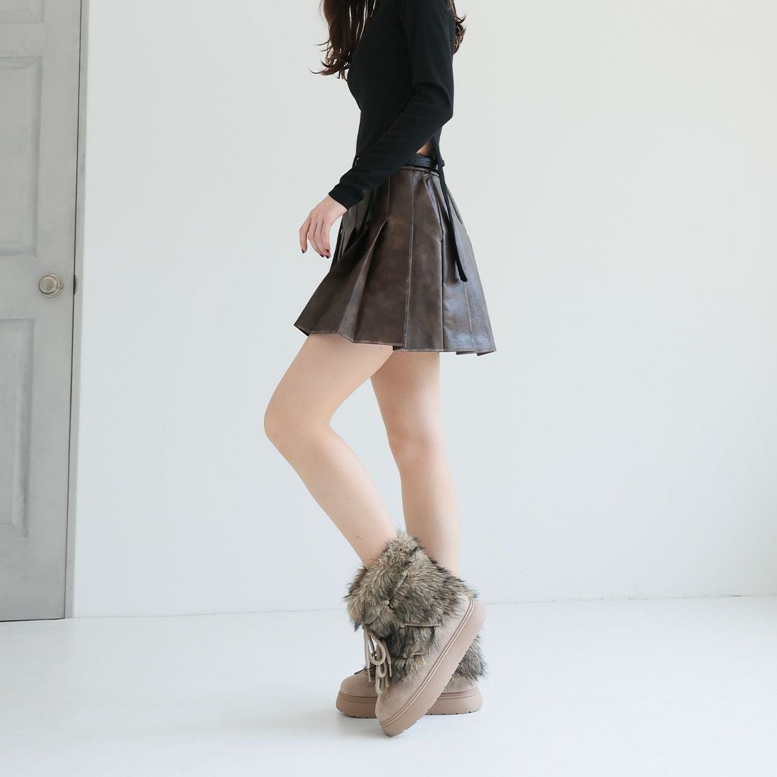 公式ストア/ZOZO限定】もふぽかボリュームファー厚底ムートンブーツ