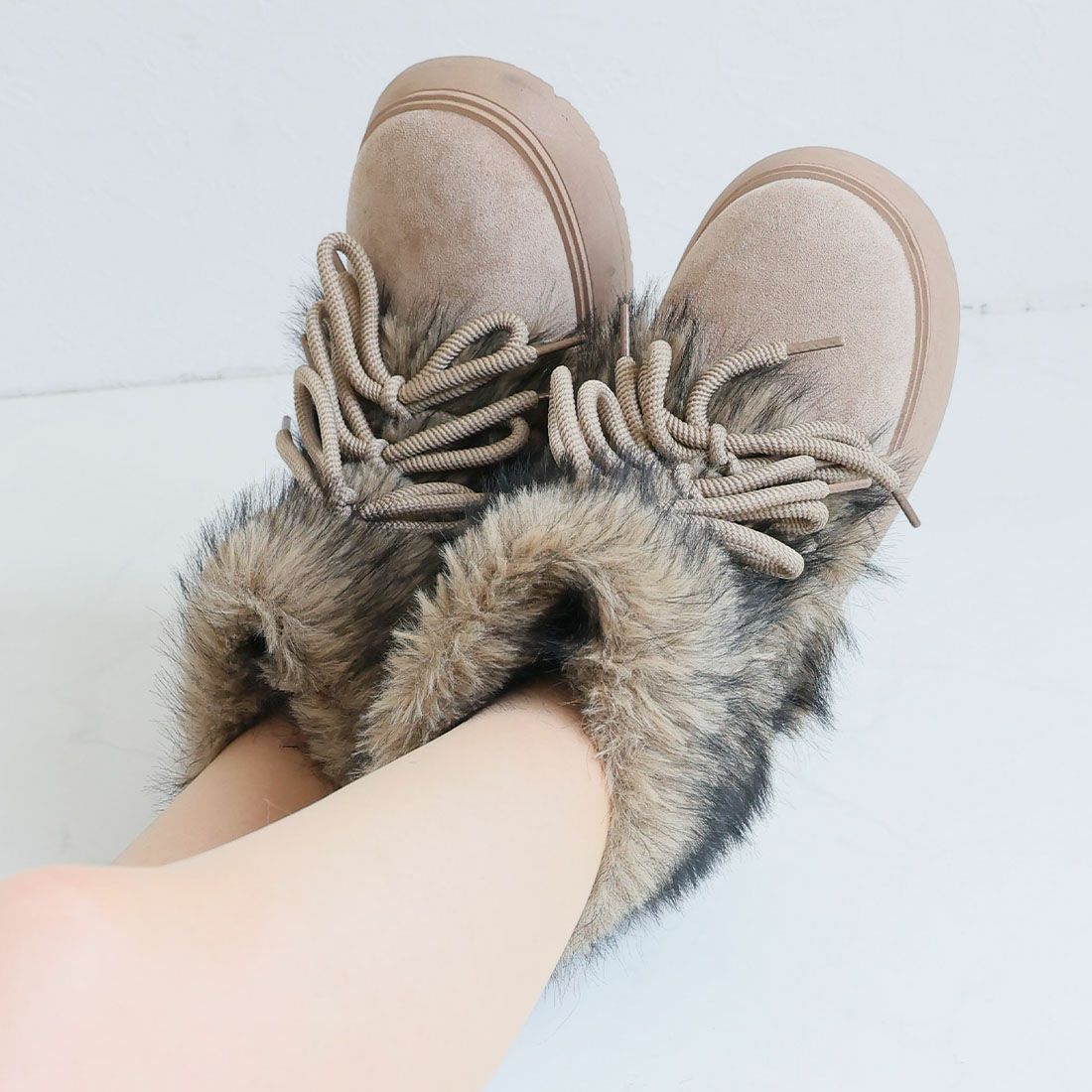 公式ストア/ZOZO限定】もふぽかボリュームファー厚底ムートンブーツ