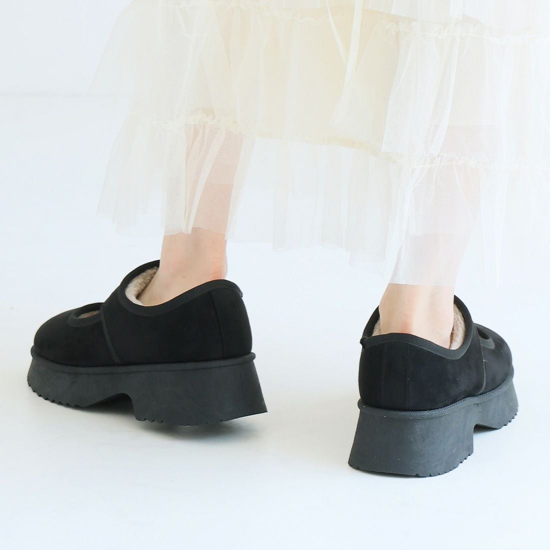 もふぽか厚底メリージェーンスリッポン ｜靴・レディースシューズの