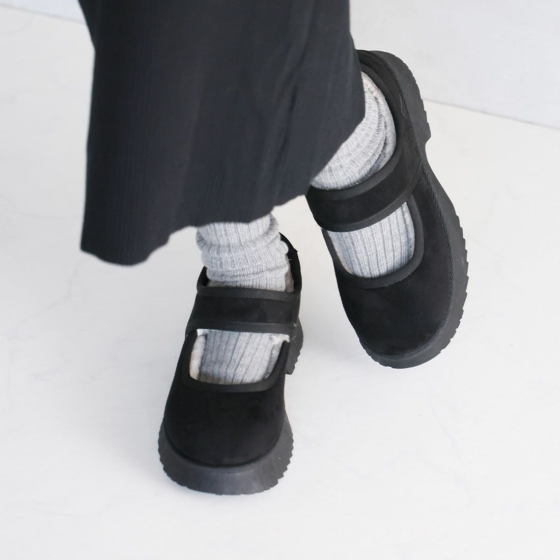 もふぽか厚底メリージェーンスリッポン ｜靴・レディースシューズの