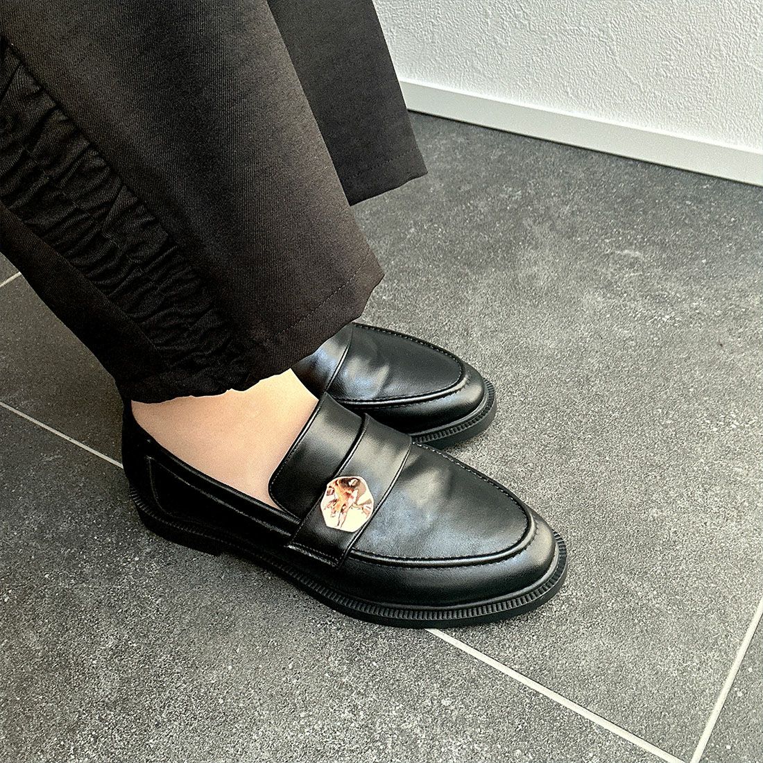 ririkaさんコラボ ニュアンスモチーフローファー ｜靴・レディース