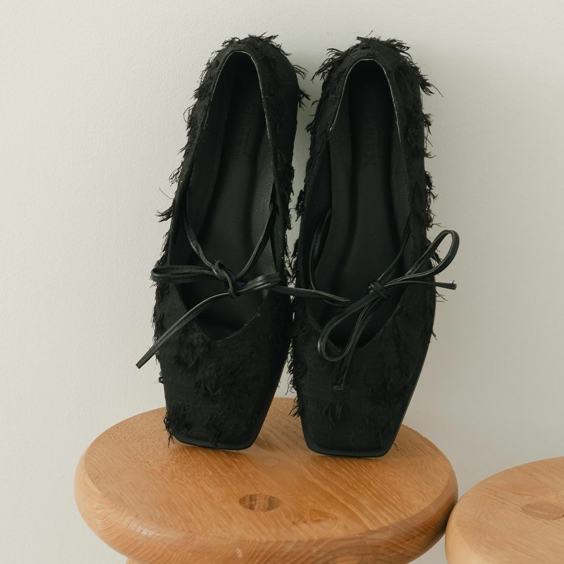 yumi.さんコラボ華奢リボンフラットシューズ ｜靴・レディースシューズ