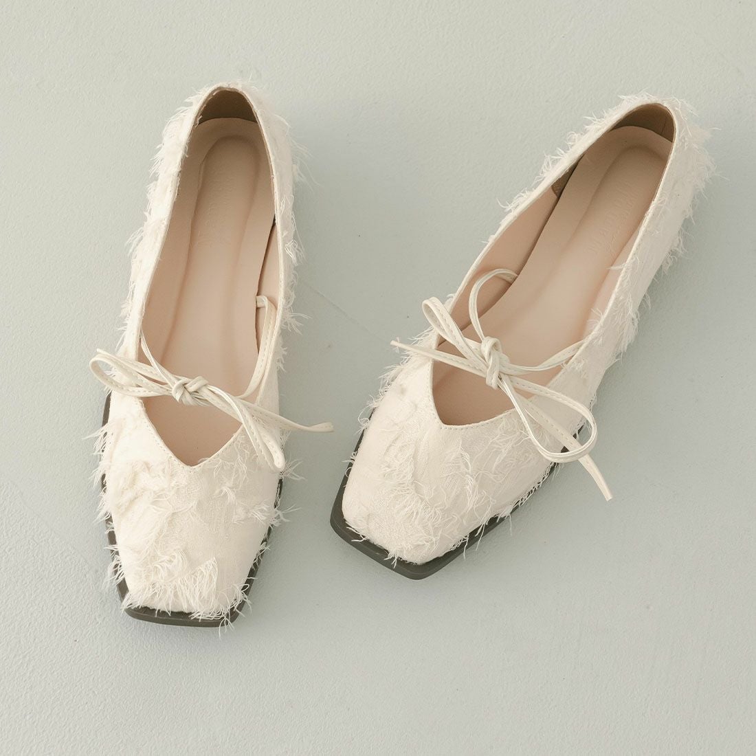 yumi.さんコラボ華奢リボンフラットシューズ ｜靴・レディースシューズ