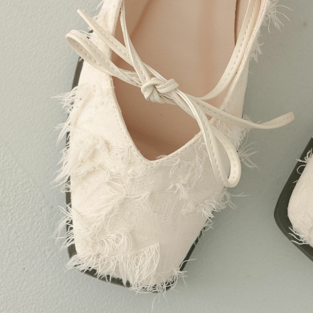 yumi.さんコラボ華奢リボンフラットシューズ ｜靴・レディースシューズ