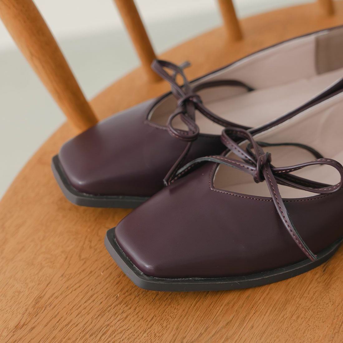 yumi.さんコラボ華奢リボンフラットシューズ ｜靴・レディースシューズ