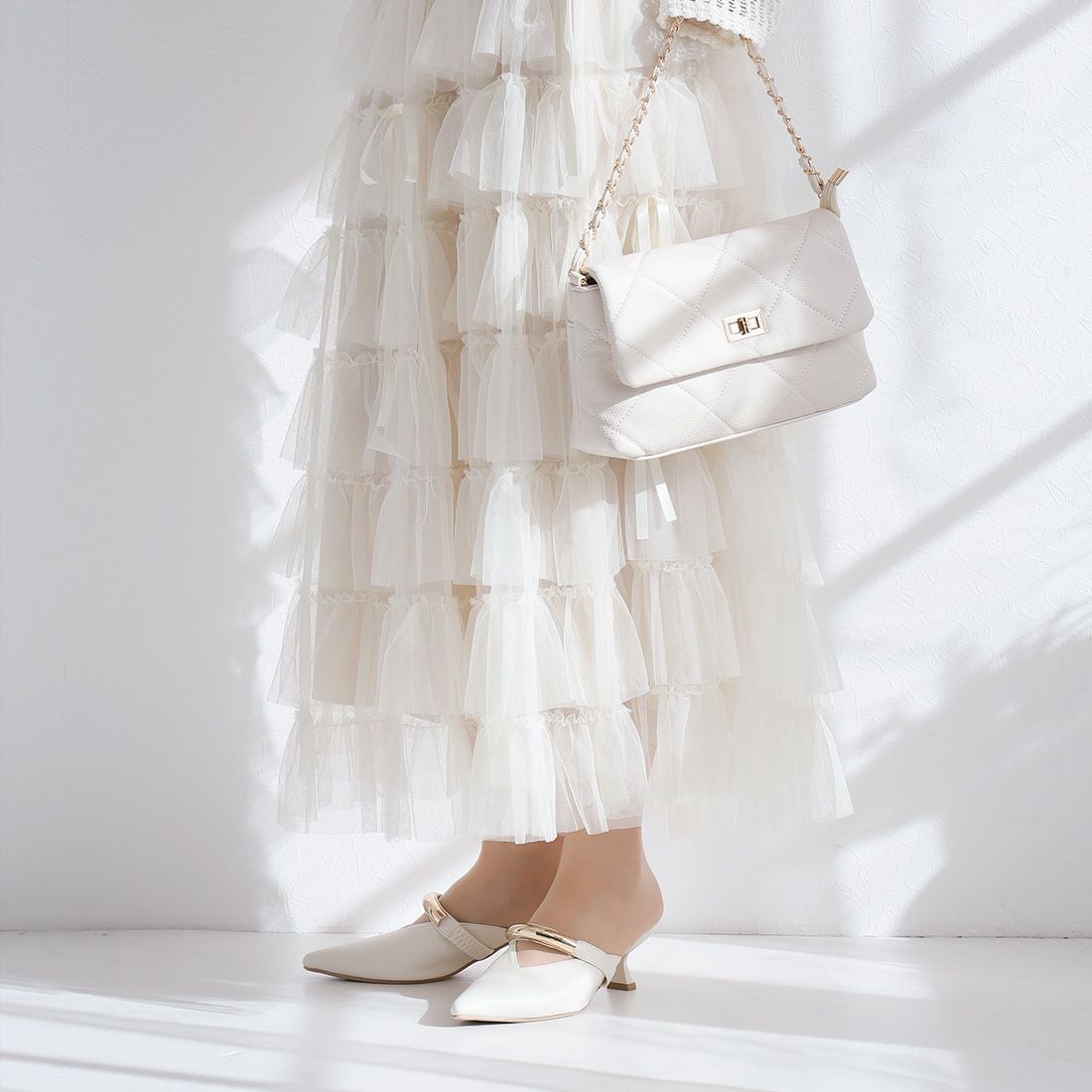 ゴールドモチーフミュールパンプス ｜靴・レディースシューズの通販