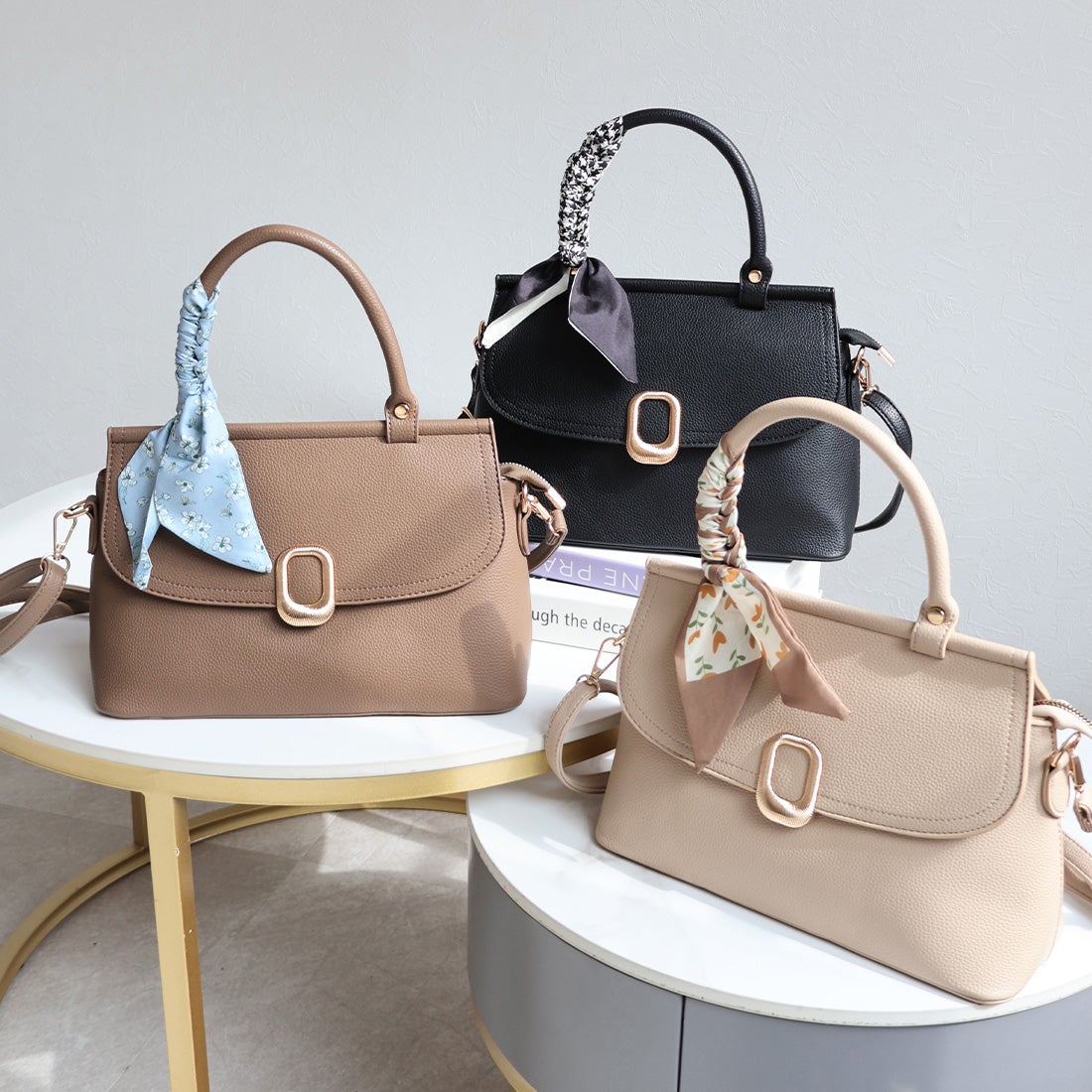 スカーフ付きフラップ2WAYバッグ ｜靴・レディースシューズの通販なら