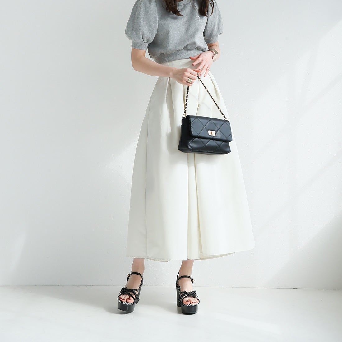 公式ストア/ZOZO限定】トリプルリボン厚底プラットフォームストラップ