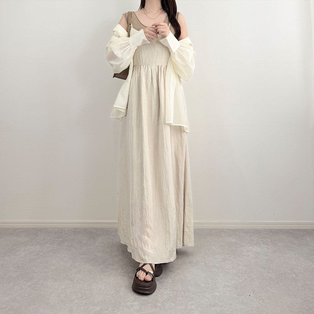 kokoさんコラボ】厚底ゴールドパーツストラップトングサンダル ｜靴